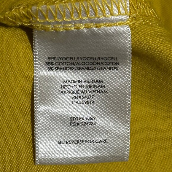 CAbi Utility Trouser Pants Size 6 Mustard Yellow Style #5869 - Picture 12 of 13